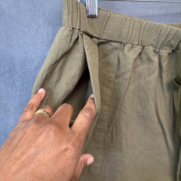 Shein Curve Women's Army Green Pull On Shorts Mom High Waist Casual Size 2XL - Picture 3 of 10